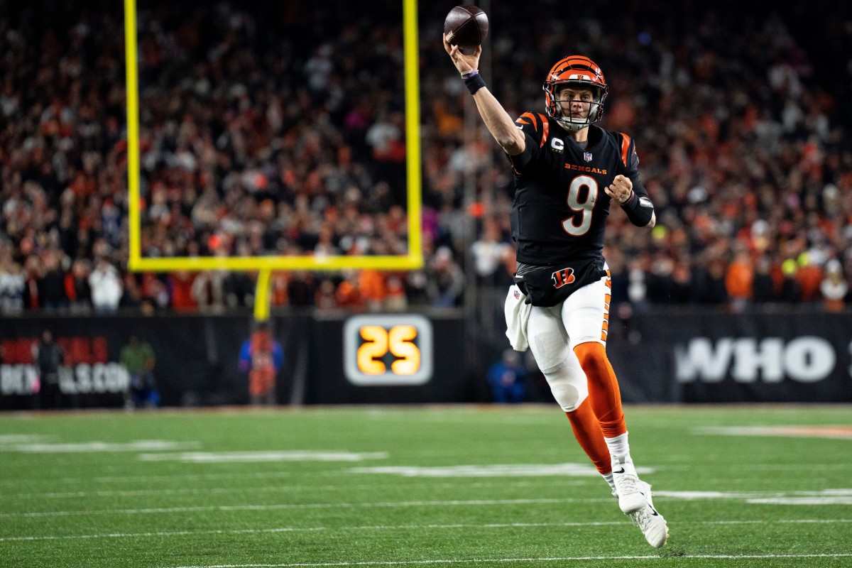 Bengals quarterback Joe Burrow will face the Bills in the AFC division playoffs.